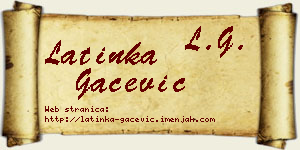 Latinka Gačević vizit kartica